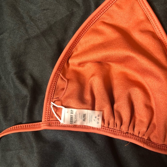 Skinny Dip burnt orange triangle bikini top - Picture 6 of 7